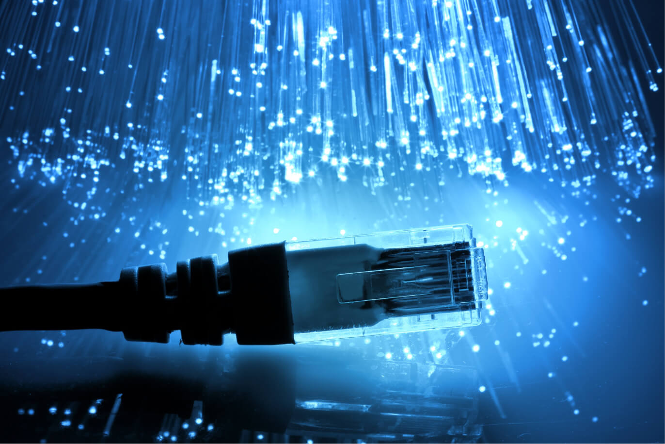 Fiber optic internet cable.