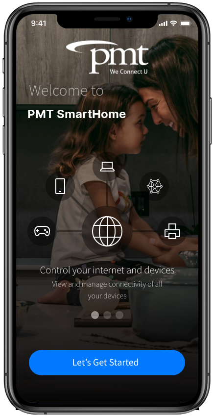 Phone utilizing PMT MiHome service.